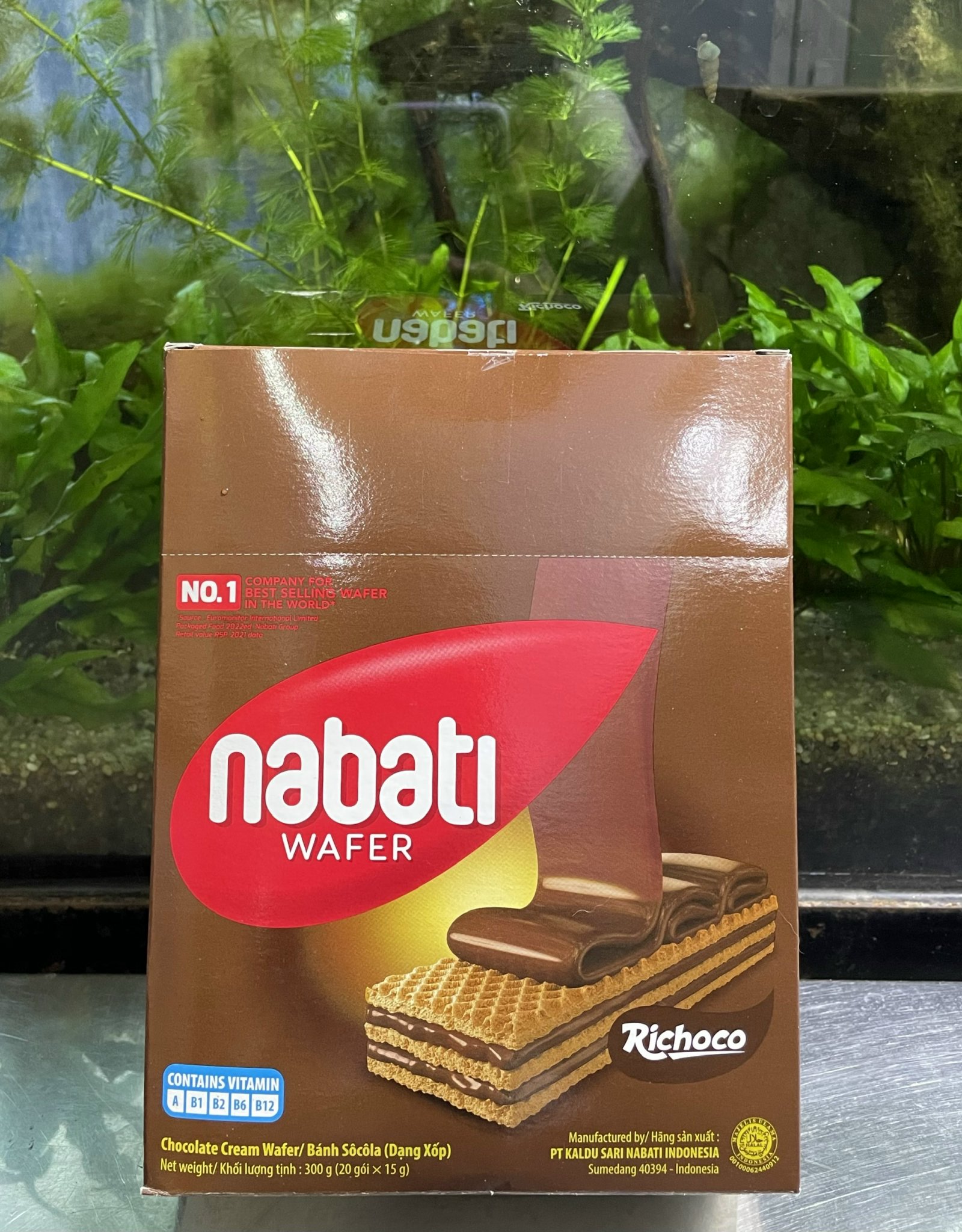 Bánh Sôcôla (Dạng Xốp) Richoco Nabati Chocolate Cream Wafer (Hộp 20 thanh x 15g)