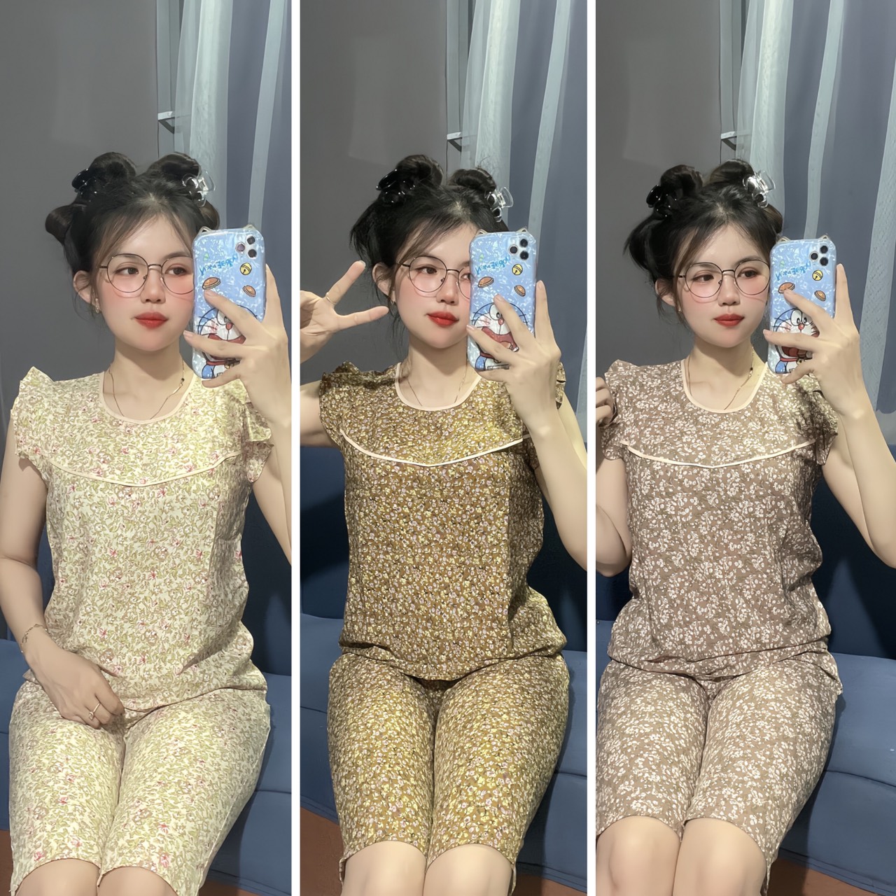 Đồ bộ kate lụa mặc nhà
