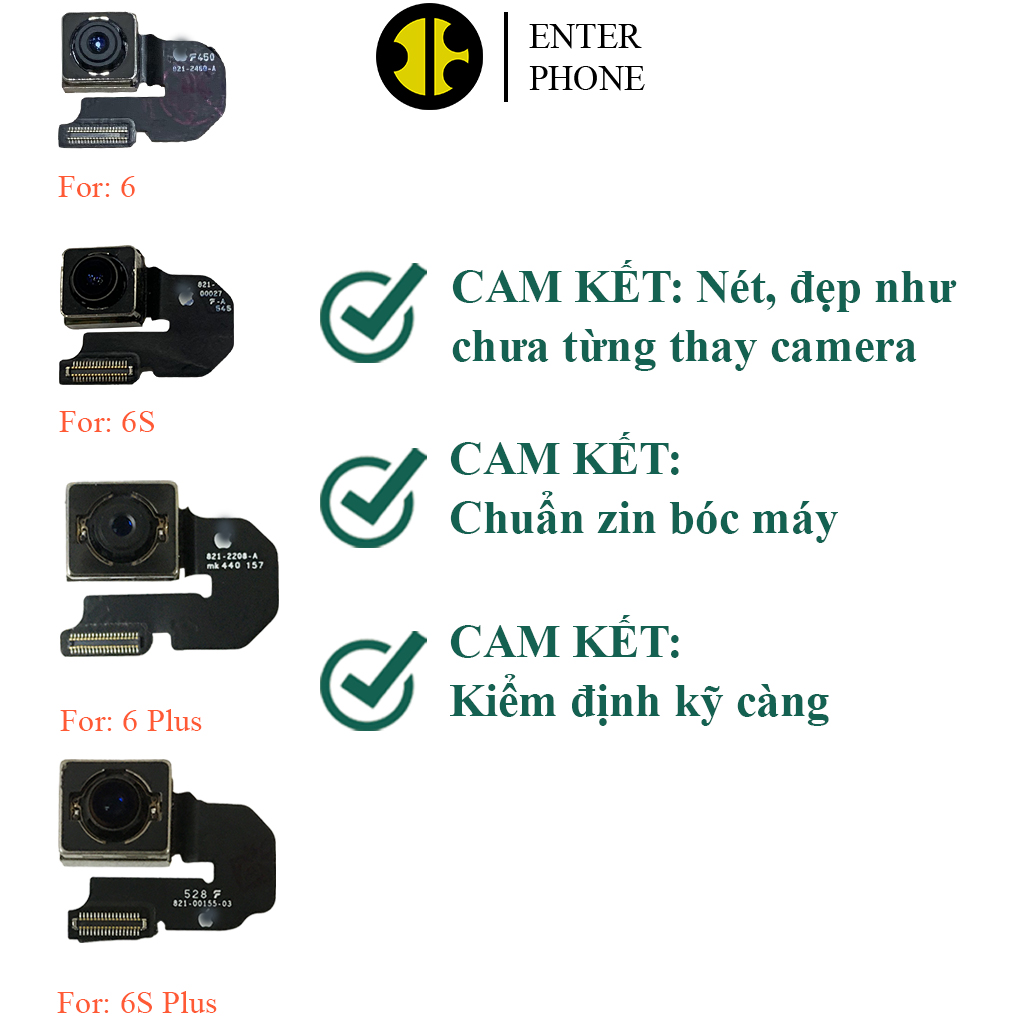 Camera sau 6G/ 6S/ 6 Plus/ 6S Plus ZIN BÓC MÁY