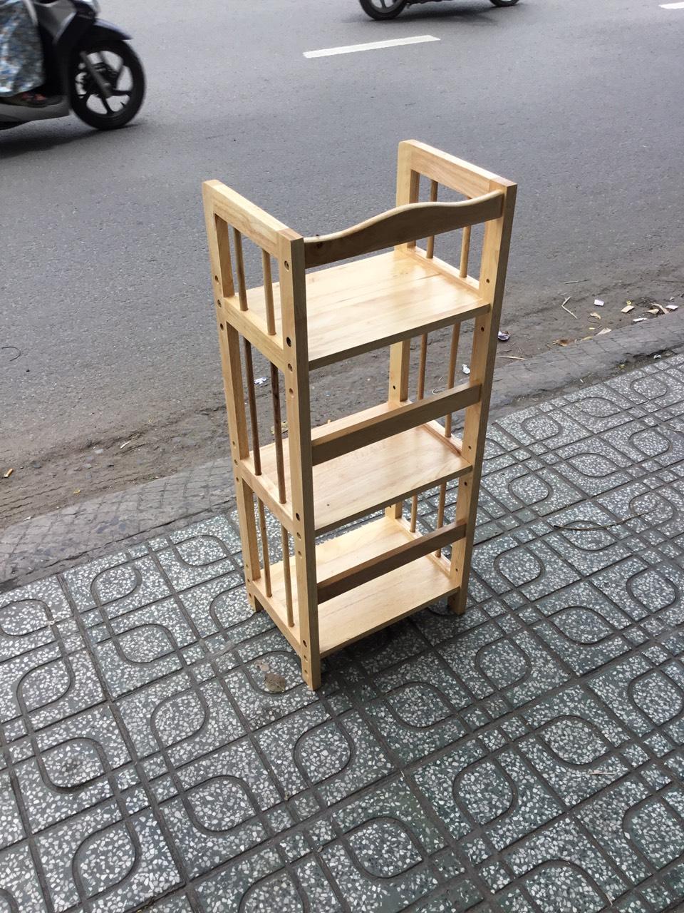 [HCM]Kệ sách gỗ 3 tầng ngang 40 màu vàng