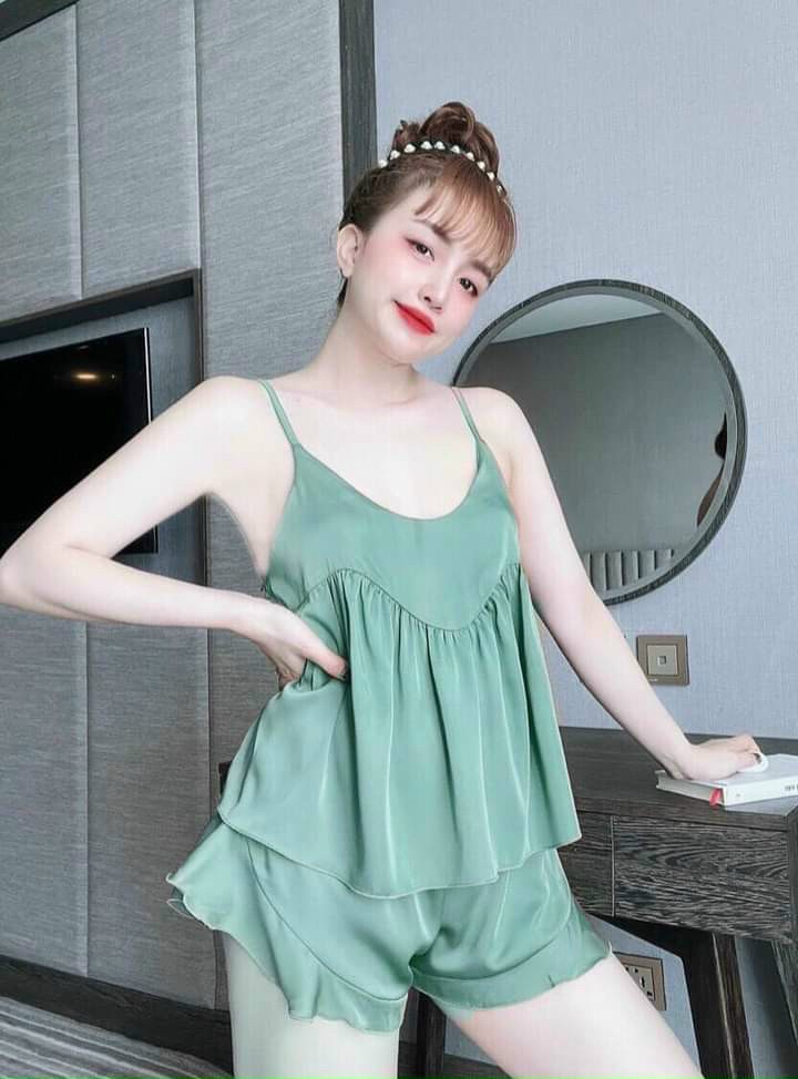 Set bộ lụa satin xịn mịn freesize dưới 60kg