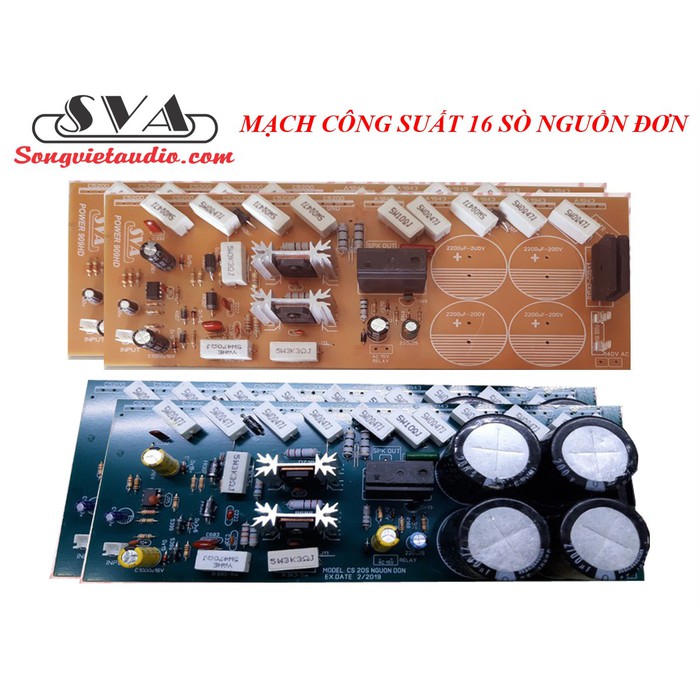MẠCH CÔNG SUẤT 16 SÒ NGUỒN ĐƠN (2 KÊNH) -  1 CẶP