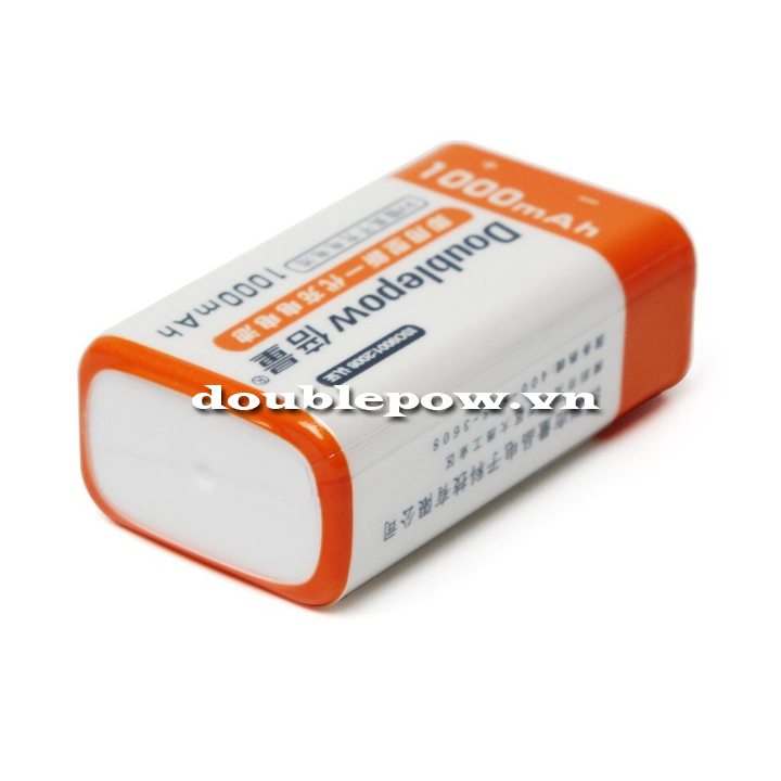 Pin sạc 9V-6F22 Doublepow 1000mAh dung lượng thật