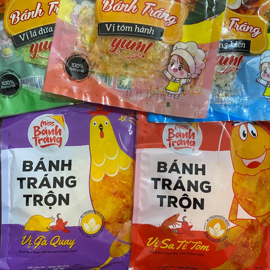 SET 5 GÓI BÁNH TRÁNG TRỘN ĐỦ VỊ THƠM NGON