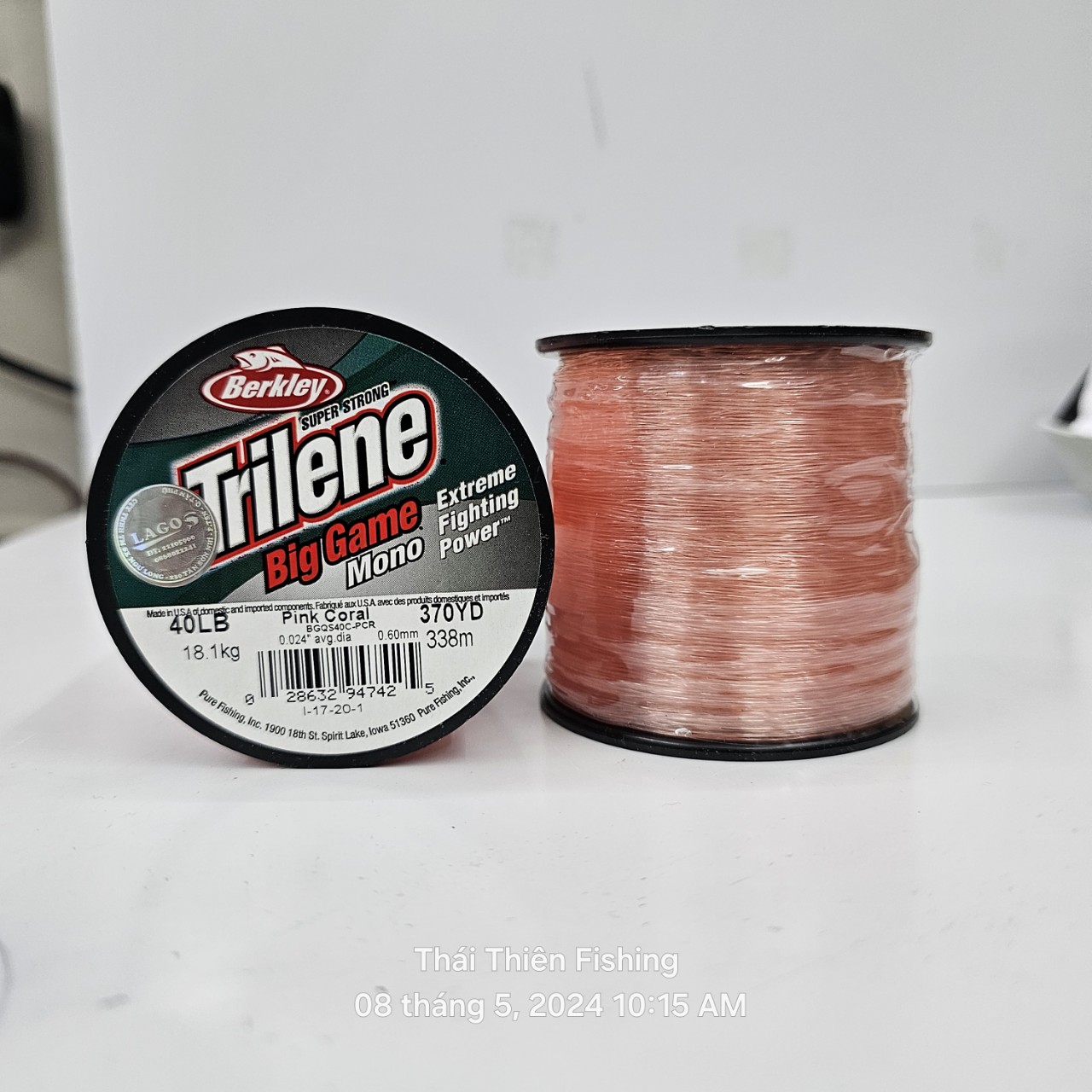 Dây Cước Câu Cá Berkley Trilene Big Game Xanh Đọt Chuối – Cước Nylon Monofilament Mỹ, Siêu Bền, Chống Xoắn, Chịu Tải Cực Cao