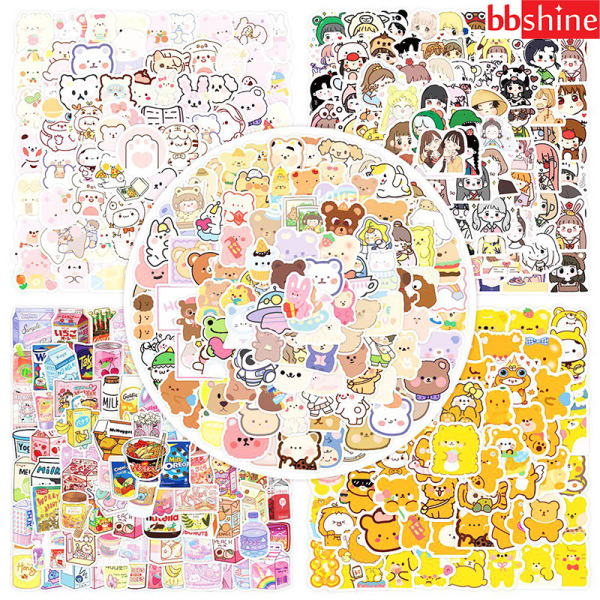 Sticker dán sổ, set 100 sticker hoạt hình trang trí nhiều chủ để xinh xắn cho bé yêu BBShine – ST015