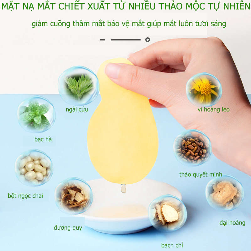 Mặt nạ mắt thảo mộc vitamin e giảm mỏi mắt . căng mắt , giảm cuồng thầm mắt