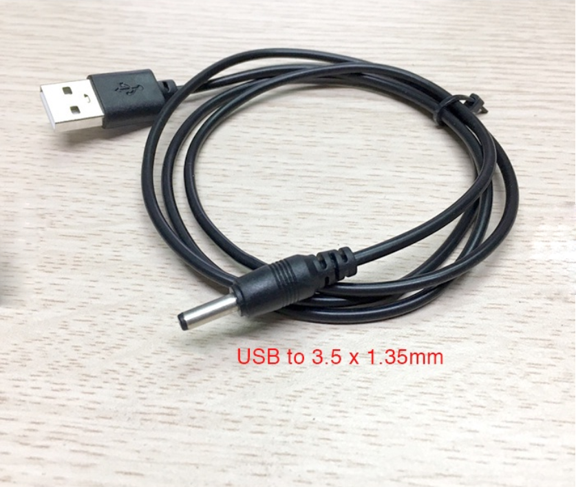 Dây Nguồn Cổng USB Ra Đầu DC 5.5X2.1mm Và 3.5x1.35