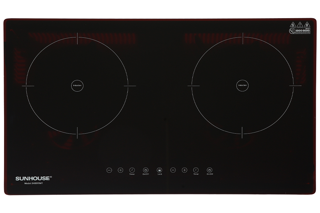 Bếp từ đôi Sunhouse SHB9111MT (Hàng xả kho giá rẻ, lắp âm hay nổi đều được, bảo hành chính hãng)