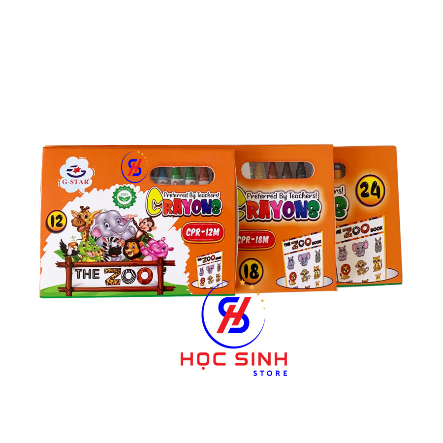 Hộp Bút Sáp 12 Màu Gstar CPR12