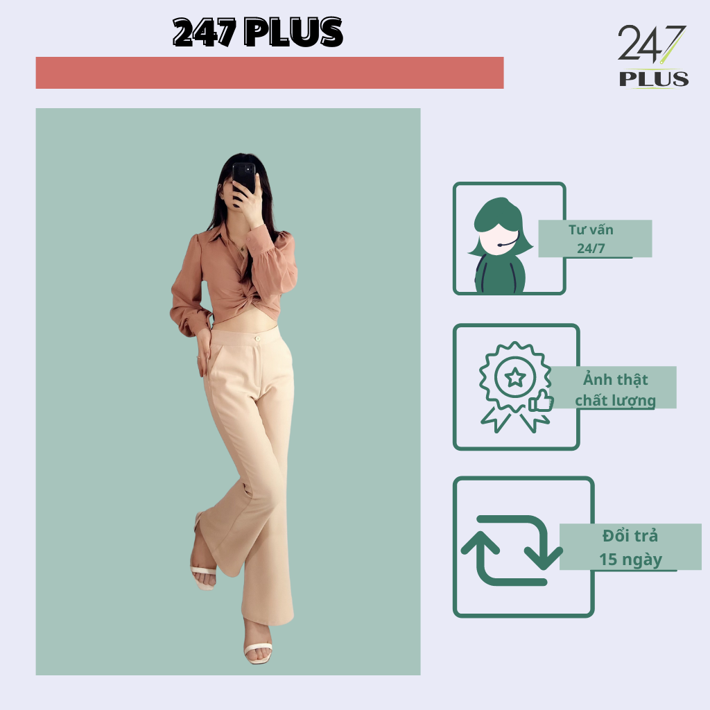 Quần Tây Công Sở Ống Loe 247PLus