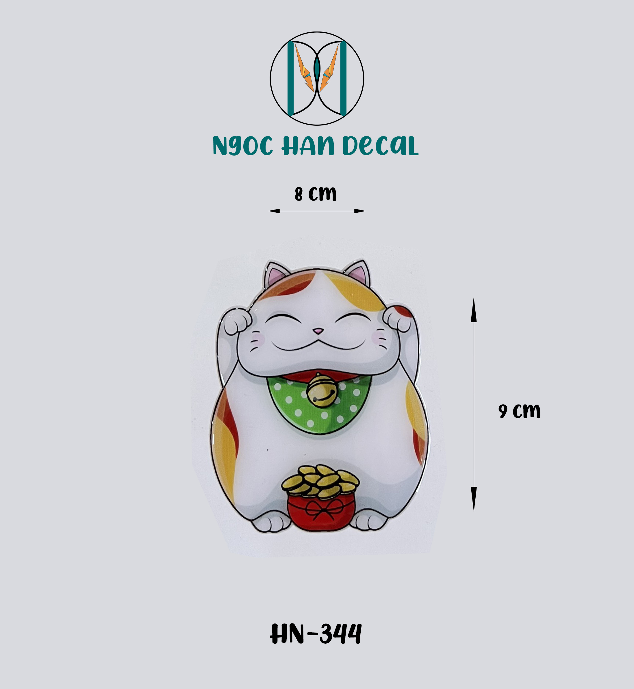 Tem Nổi Mèo Thần Tài Siêu Đẹp