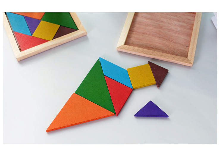 [HCM]Đồ Chơi Gỗ - Xếp Hình Trí Uẩn Tangram 7 mảnh