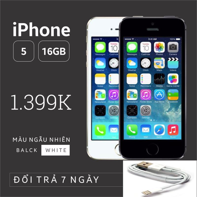 Điện thoại Chính hãng Apple IPHONE 5 - 16GB giá rẻ - Phiên bản quốc tế - Bao đổi trả (Màu ngẫu nhiên trắng/đen)