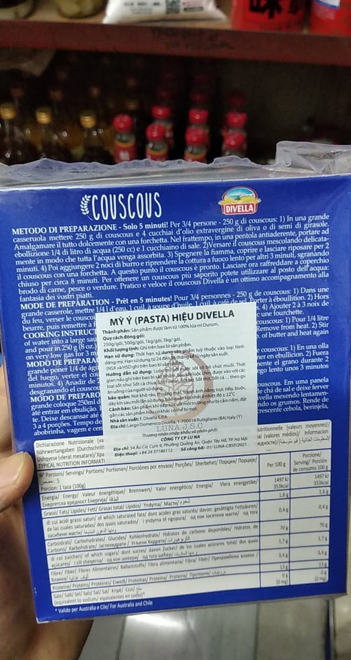 Hạt couscous Divella 500g