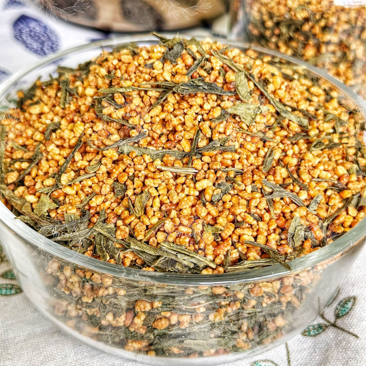 Trà Xanh Gạo Lứt Rang (Genmaicha - Huyền Mễ Trà - Trà Gạo Rang - Trà Bỏng Ngô) - Túi 500gr
