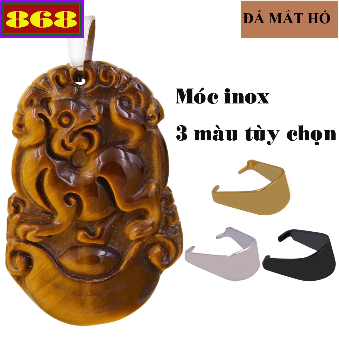 Mặt dây chuyền tuổi Tuất đá Mắt Hổ MMHCH1 - Linh vật hộ mệnh 12 con Giáp đem lại bình an, may mắn