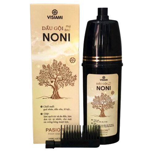 [New] Dầu gội phủ bạc đen tóc Noni Biotin Collagen 200ml (kèm lược)