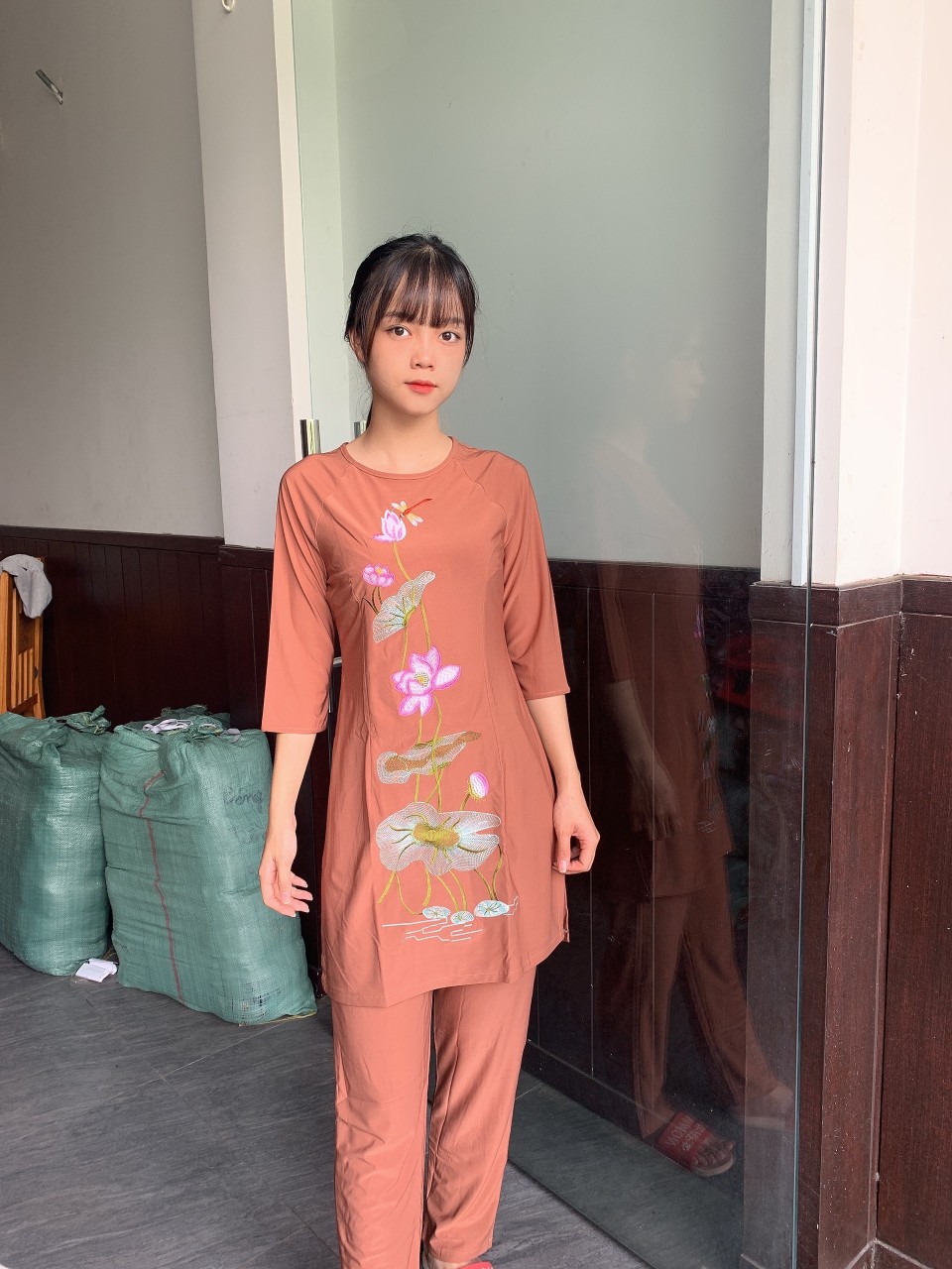 [HCM]bộ thun cách tân đi chùa mẫu mới