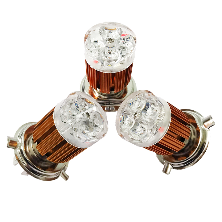 Đèn pha led chân H4 Cos mắt cú đổi màu