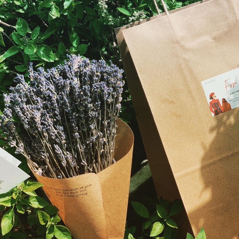 [Ảnh thật] Set hoa Lavender Anni Home (gồm hoa khô Lavender, bình cắm hoa, túi thơm và thiệp)