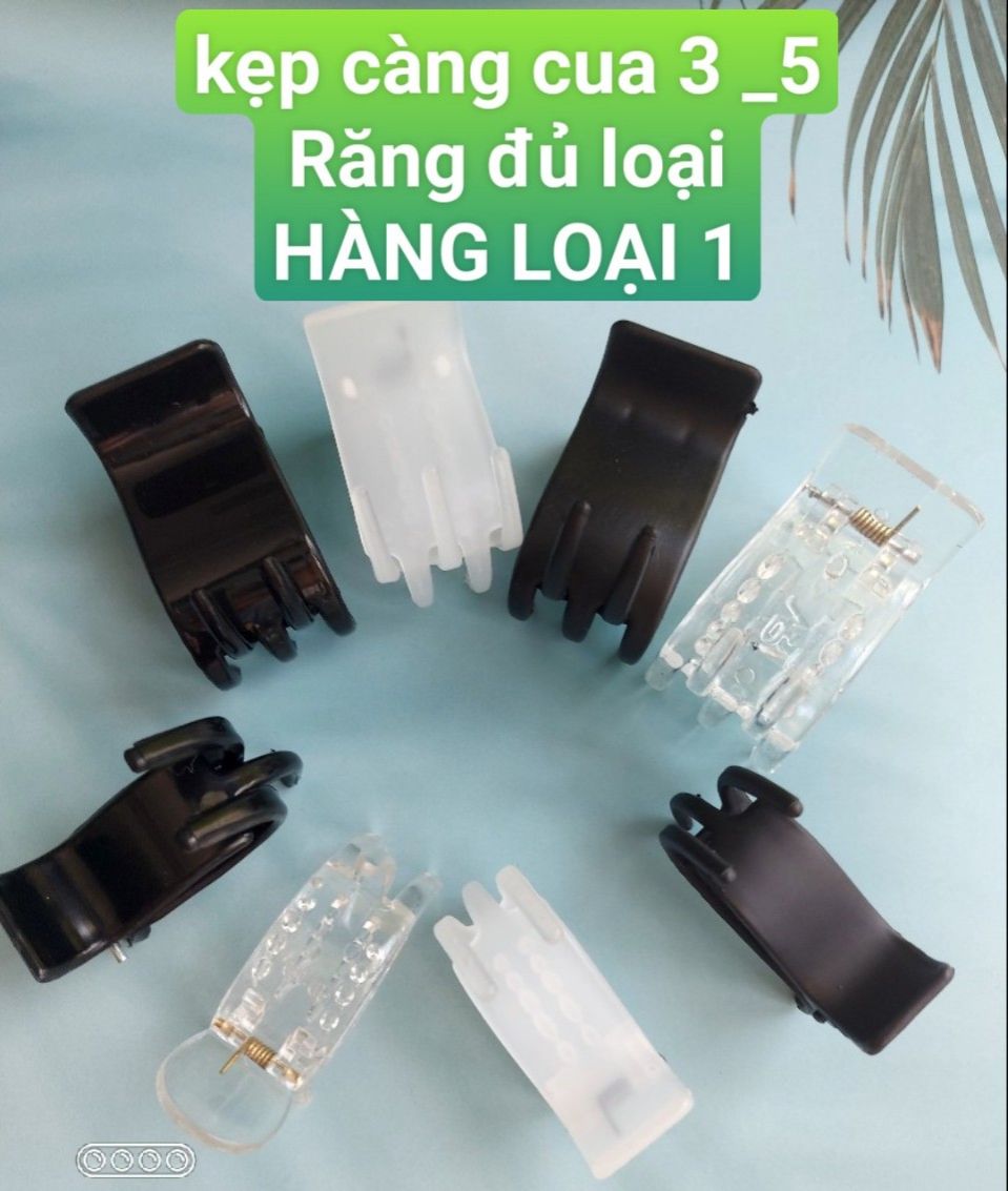 [HCM] SET 2 cái Kẹp tóc càng cua 3 Răng - 5 Răng nhiều màu