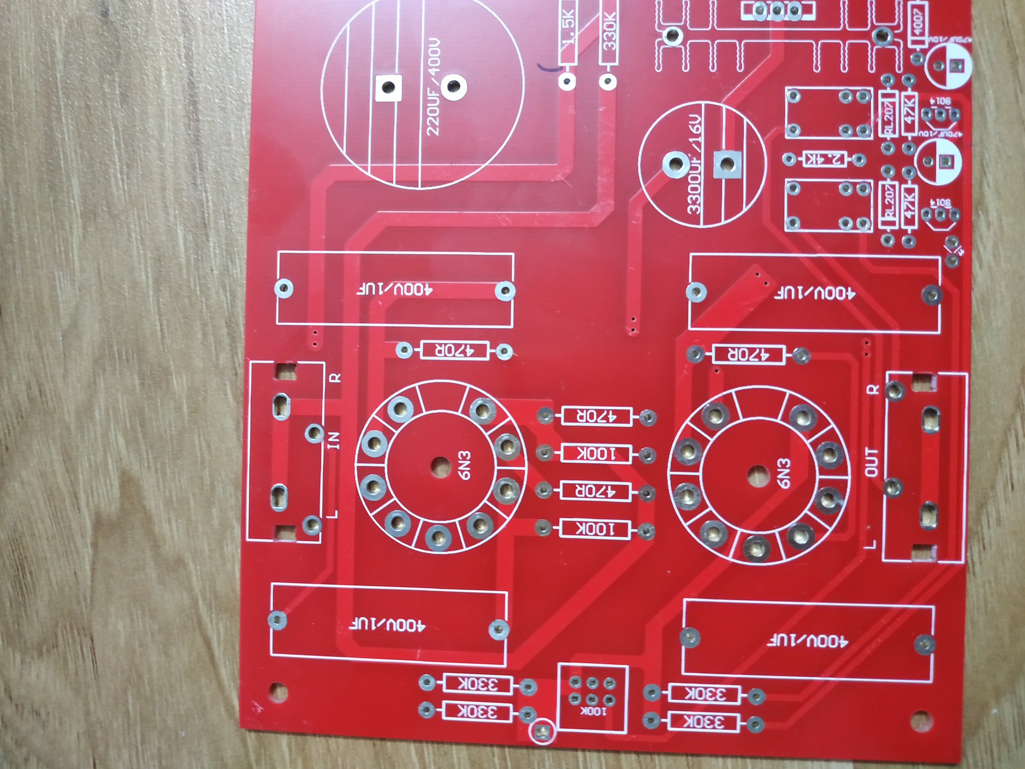 PCB Pre-Ampli 6N3 + 6Z4