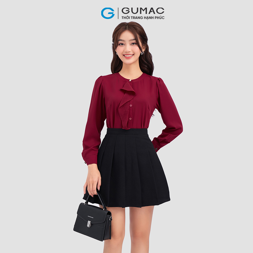 Chân váy A xếp ly thời trang GUMAC VC12051