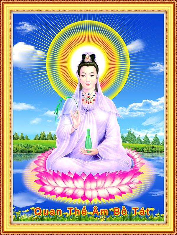 tranh đính đá QUAN THẾ ÂM BỒ TÁT VS138 kích thước 66*50cm Giá rẻ