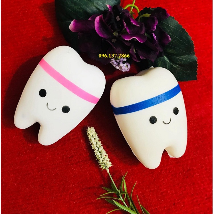 tkdc Squishy Mô Phỏng Hình Chiếc Răng dễ thương