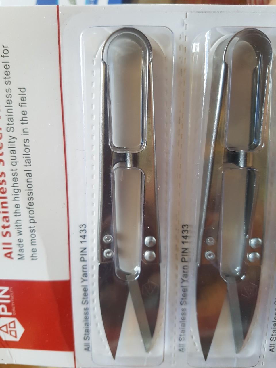 bộ 2 cây kéo bấm chỉ inox