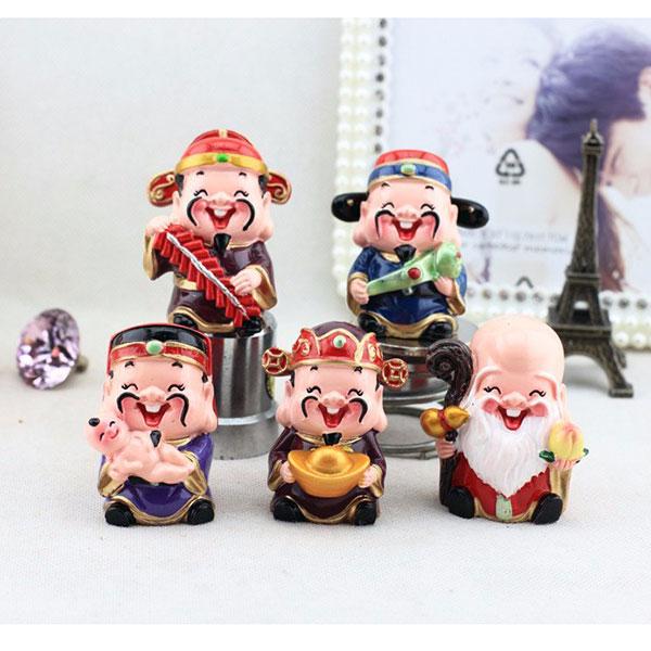 Bộ Tượng 5 Ông Thần Tài May Mắn, BỘ Tượng 5 Ông Thần Tài PHÚC LỘC THỌ TÀI HỶ Cao Cấp Loại Lớn. Bảo Hành 6 Tháng Tại Shop. Mã 000254 AZ