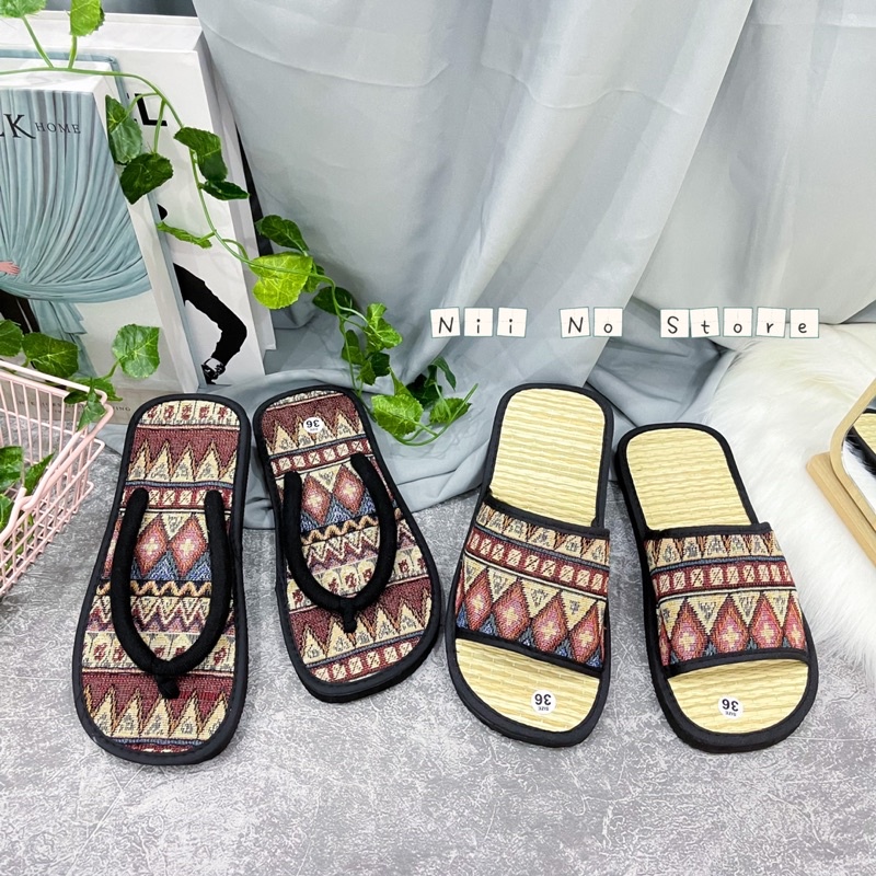 Dép thổ cẩm quai kẹp - ND016