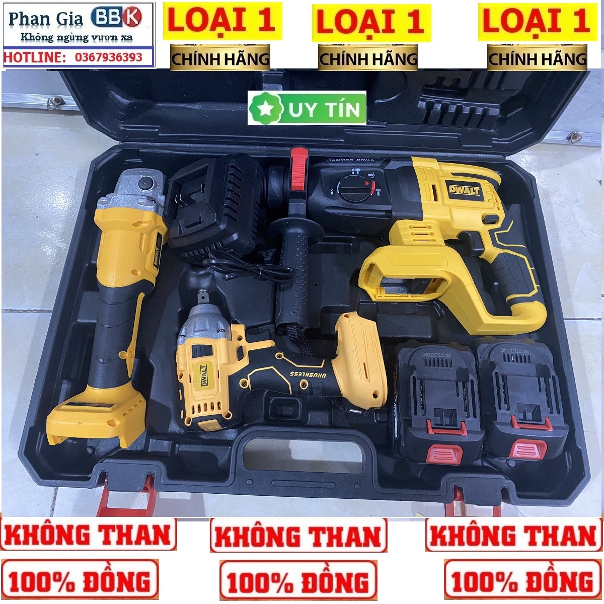 Bộ combo 3 trong 1 Máy Khoan Cắt Đa Năng dùng pin 15 Cell siêu khỏe-đa năng - thông dụng.