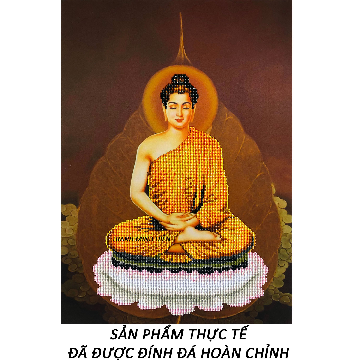 Tranh Đính Đá Giá Rẻ - Phật Thích Ca Nhập Niết Bàn 06 - Tranh Minh Hiền (TỰ ĐÍNH ĐÁ)