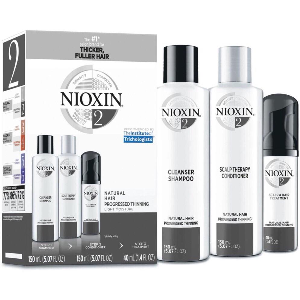 Bộ dầu gội Nioxin TrialKit chống rụng tóc System 2 150ml 2019 ( Natural Hair)