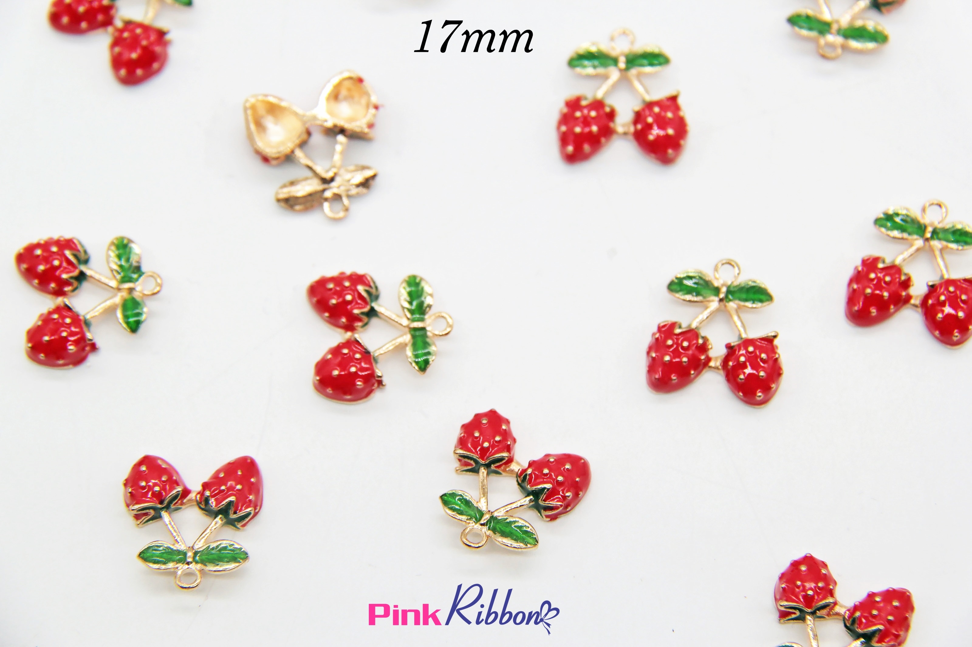 Charm chùm dâu tây cao cấp 1.7cm