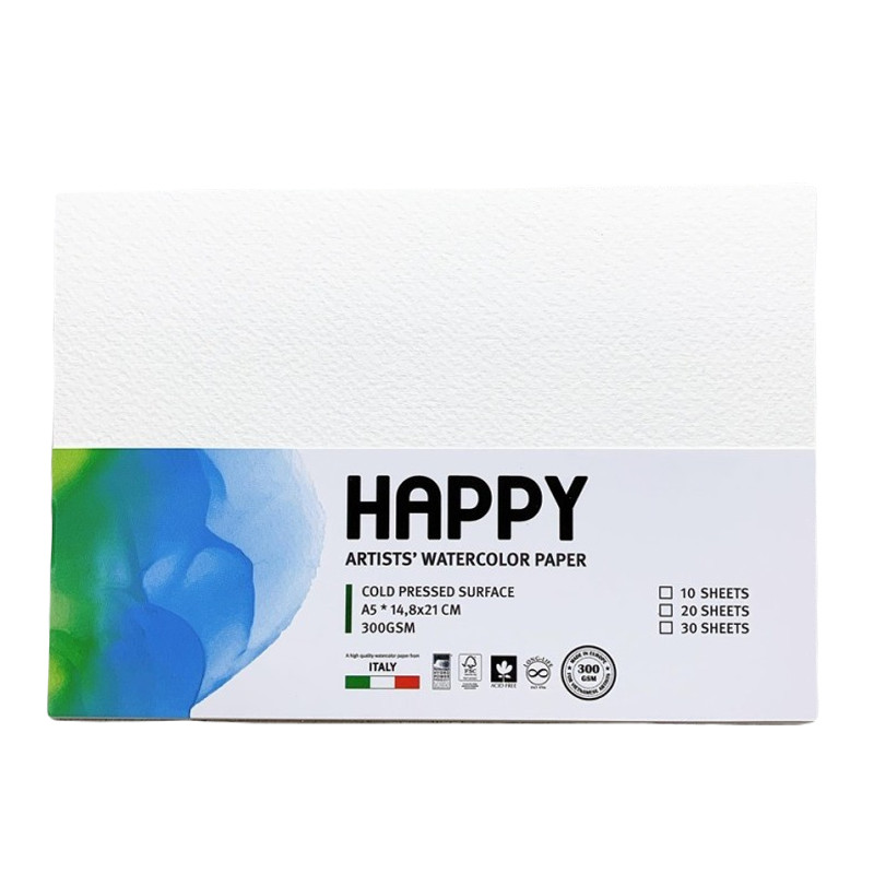 Giấy vẽ màu nước HAPPY 300gsm