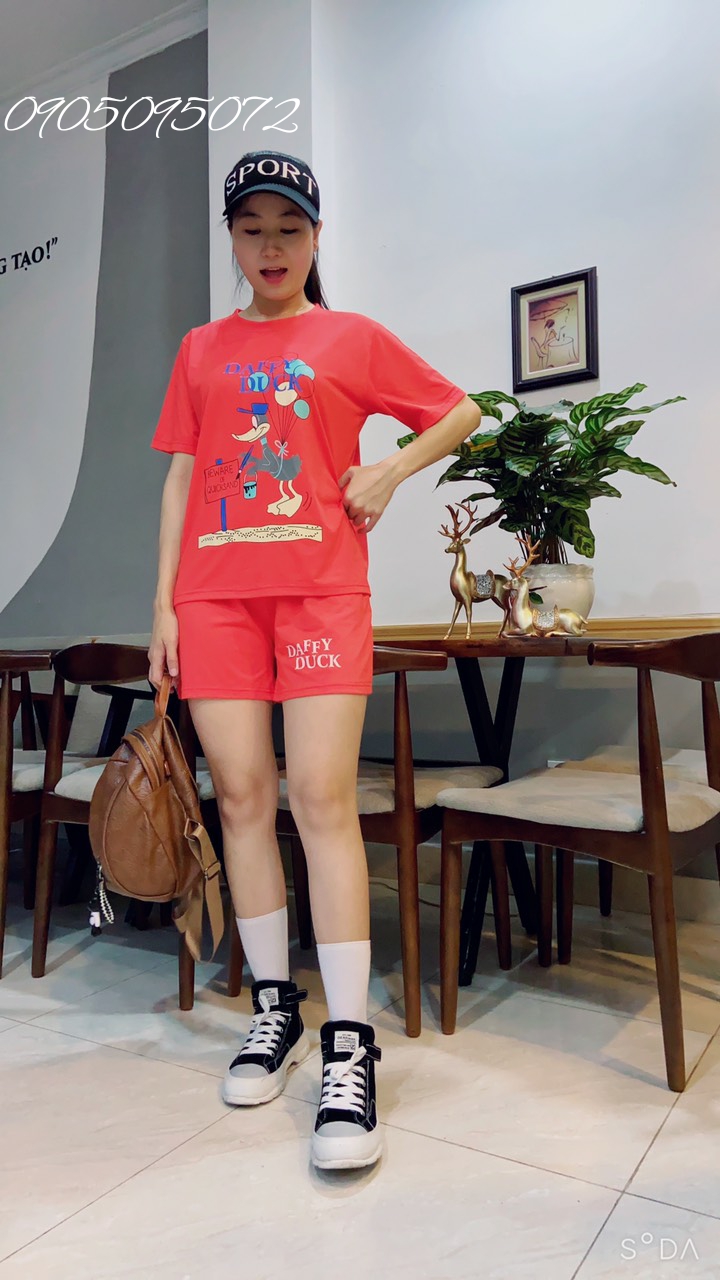SET BỘ ĐÙI IN HÌNH VỊT DAFFY SIÊU CUTE _BD102