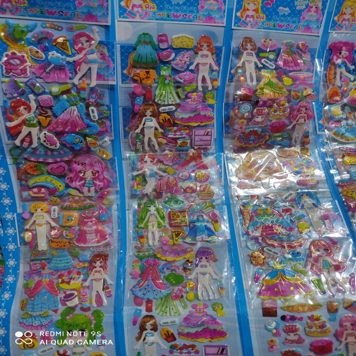 20 bộ sticker Nổi 3d hình dán công chúa thay đồ