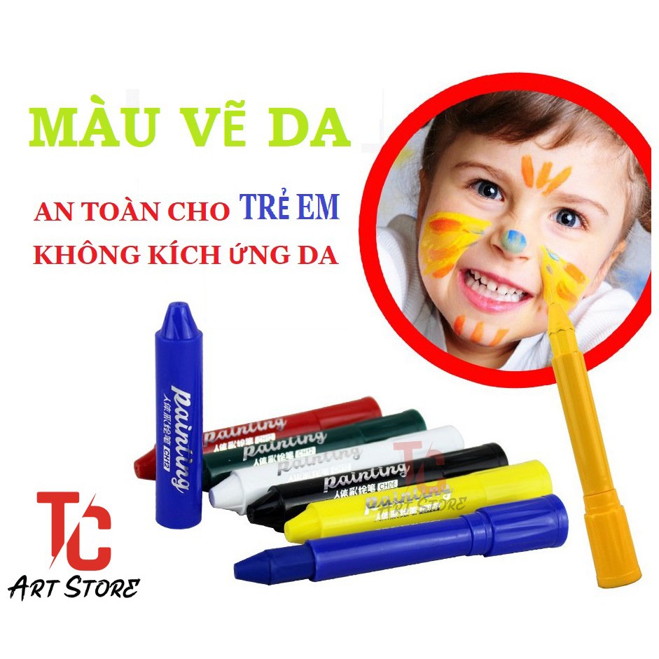 Màu Vẽ Lên Mặt Baoke Ch06 (Hộp 6 Màu) ( Vẽ Lên Da, Body)
