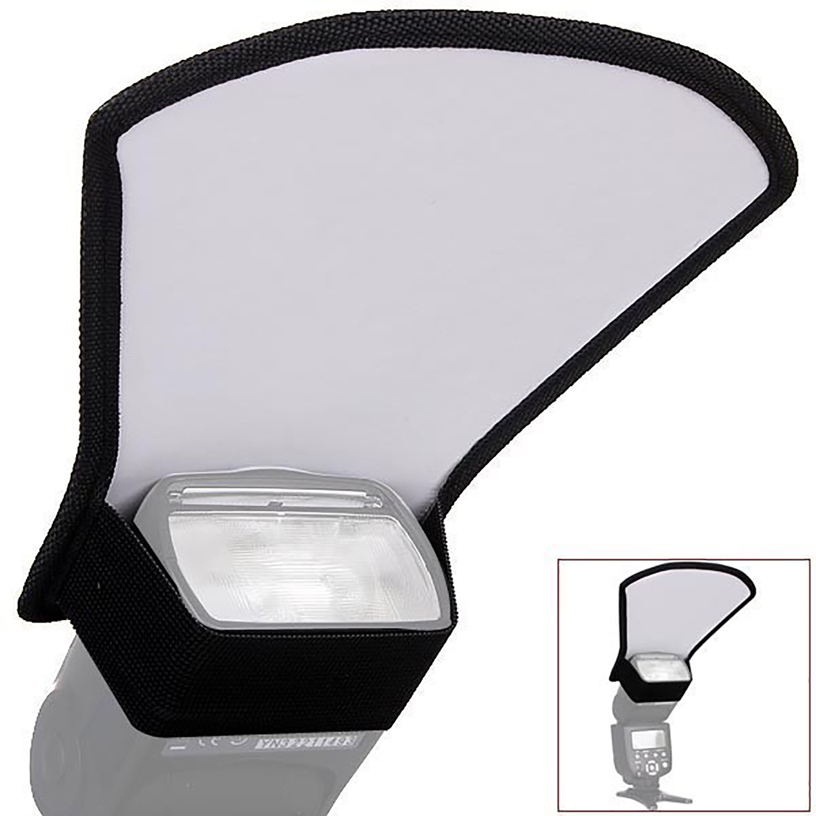Andoer Universal Flash Diffuser Softbox Silver / White Reflector for Canon Nikon Pentax Yongnuo Speedlite