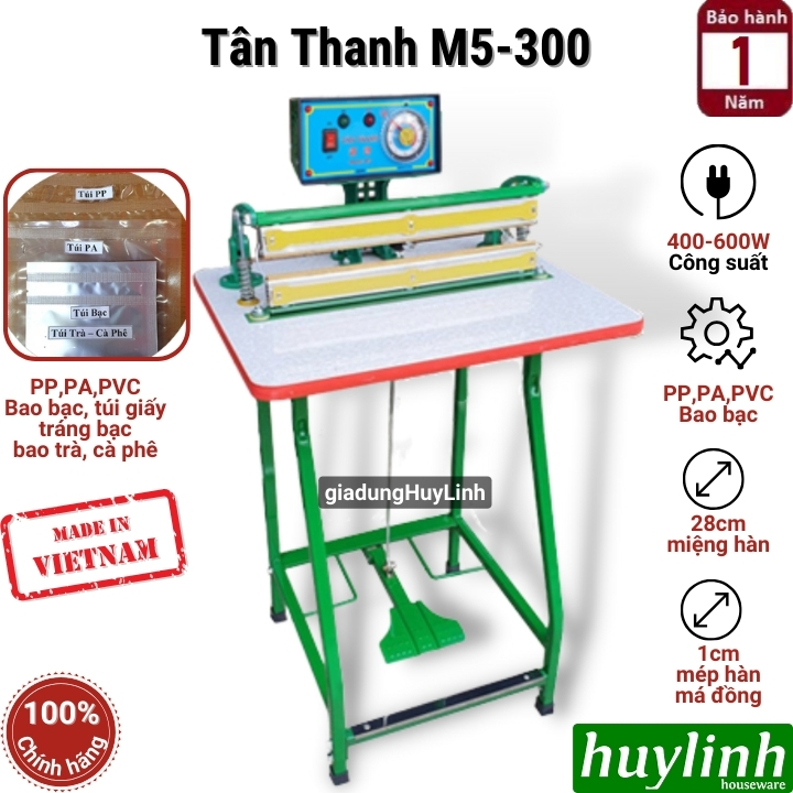 Máy hàn miệng túi đạp chân Tân Thanh M5-400