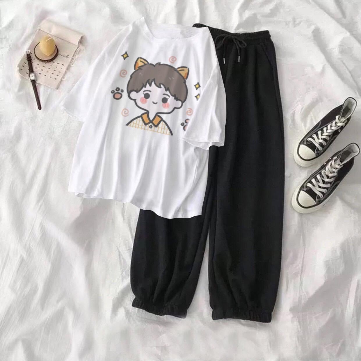 Set đồ áo dễ thương + quần bom hót