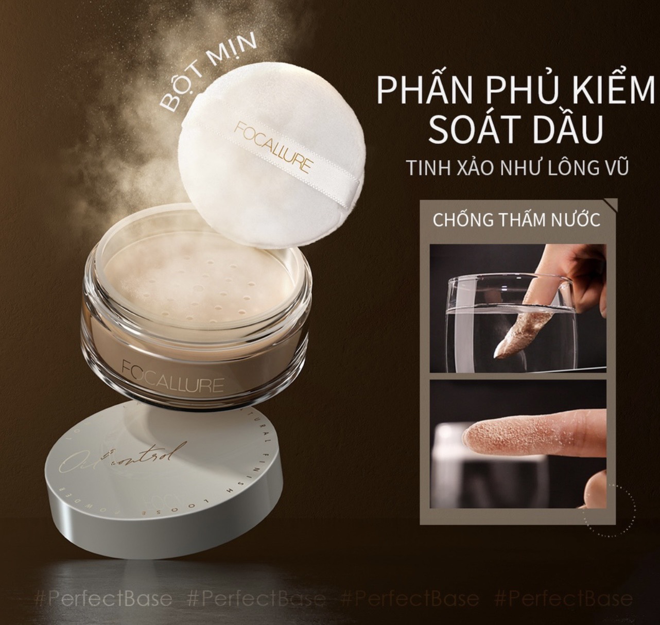 Phấn phủ Focallure kiềm dầu lâu trôi 12g