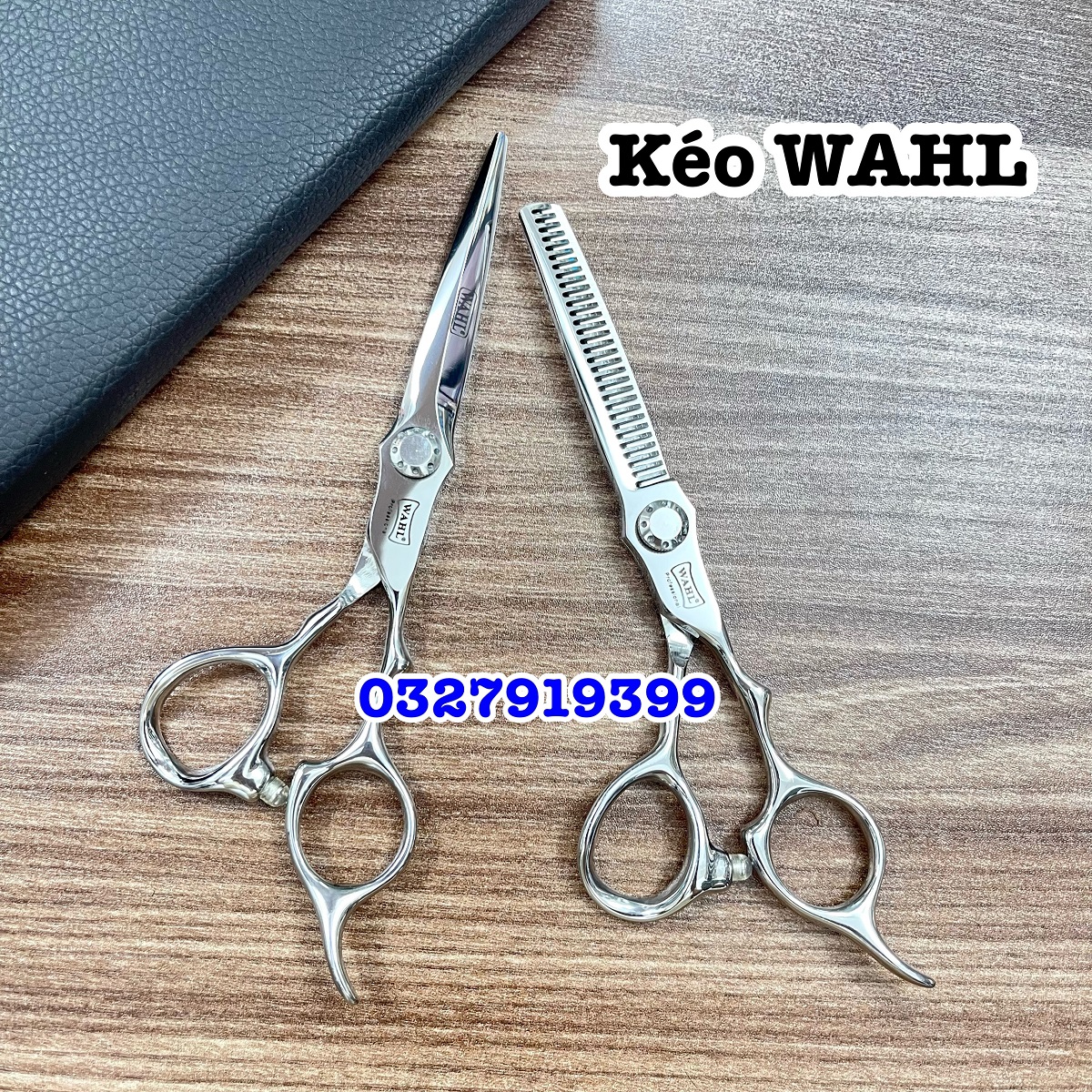 WAHL Kéo Cắt Tỉa Tóc Cao Cấp Nhật Bản WAHL 6.0in Thép S440C Độ Cứng Trên 62HRC Lưỡi Sắc Bén Thiết Kế Tay Cầm Thoải Mái ( chấm bi )