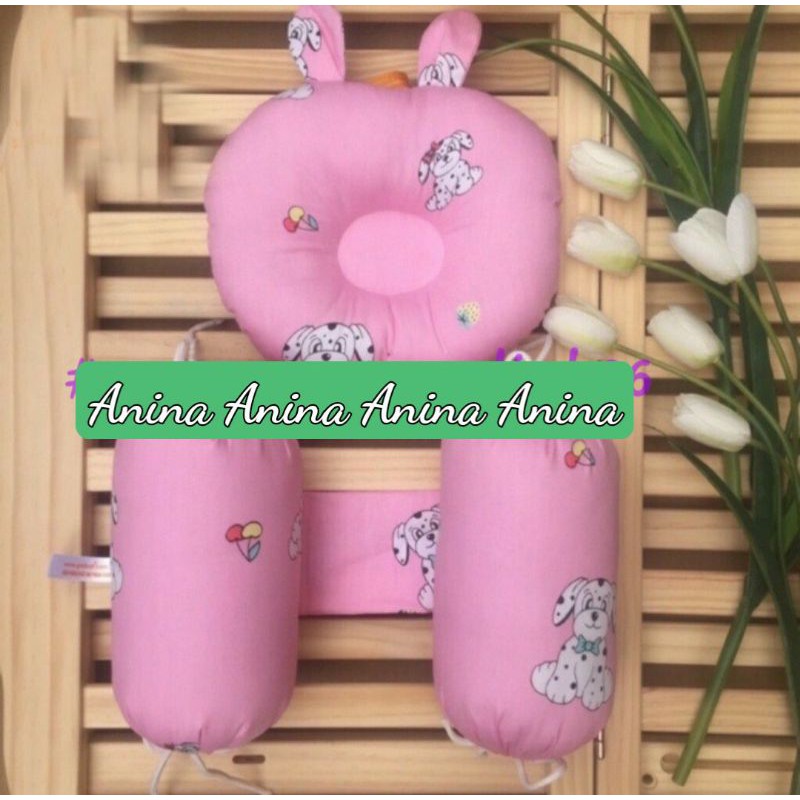 Bộ gối chặn Hàn Quốc cho bé - Gối chặn sơ sinh 2 đầu em bé GC302