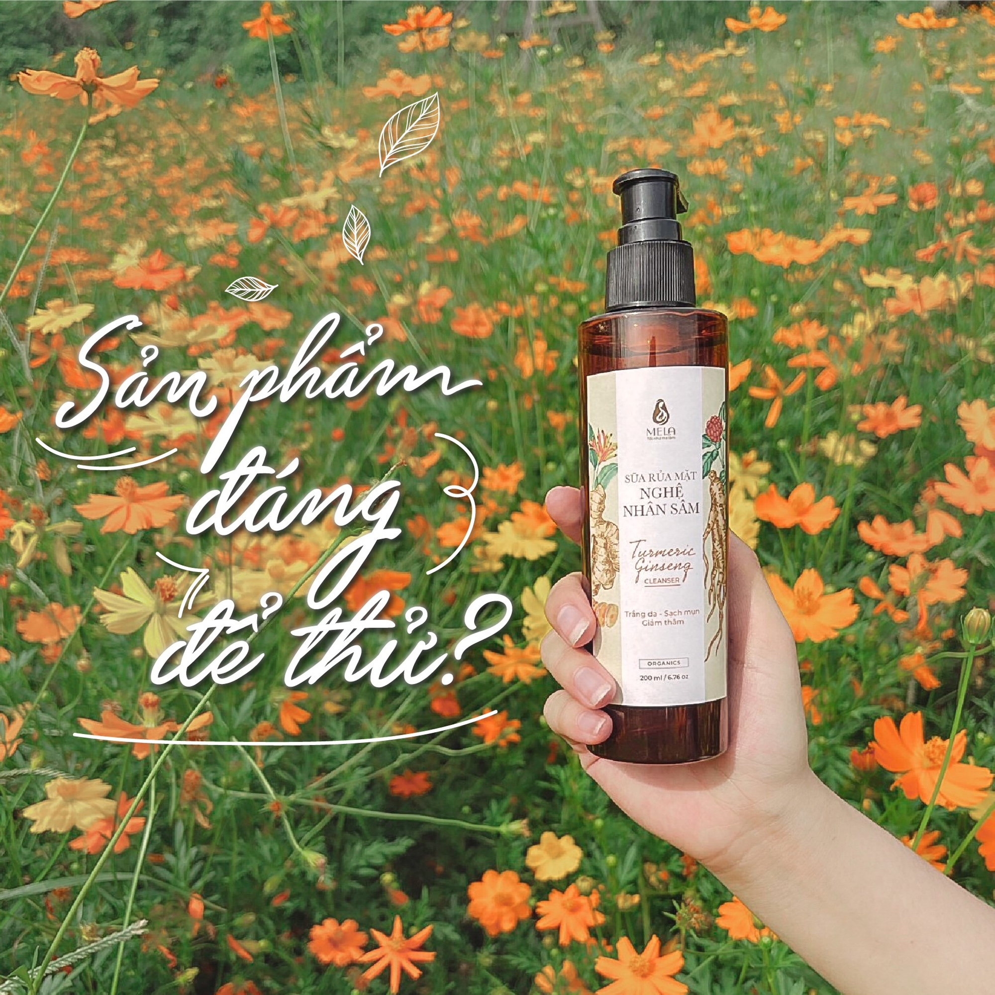 SỬA RỬA MẶT NGHỆ NHÂN SÂM MELA 200ml