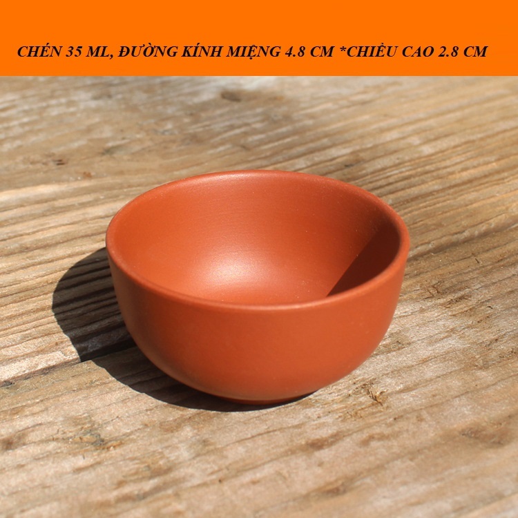 Chén trà gốm tử sa nghi hưng tráng men cao cấp dùng thưởng trà