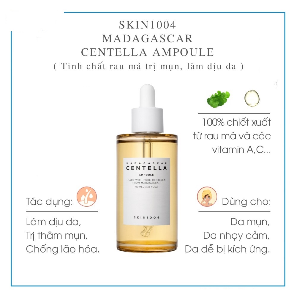 [Chiết-Gốc] Serum rau má Madagascar Centella SKIN 1004 phục hồi da